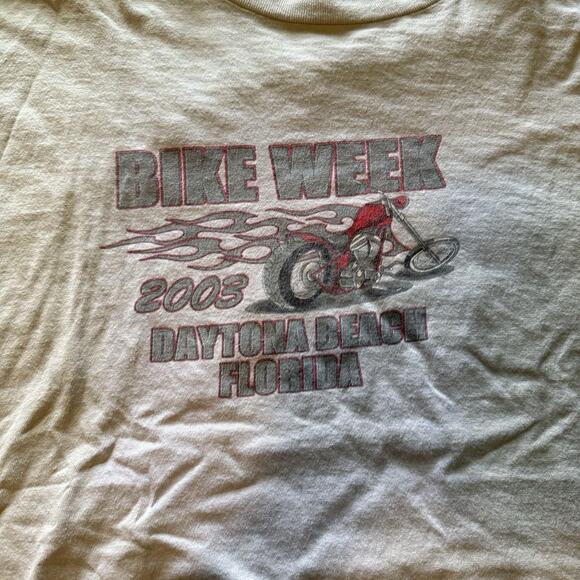 Vintage 2003 Daytona Beach Bike Week Tee Shirt Graphic Size XL Eagle Chopper - Picture 2 of 5